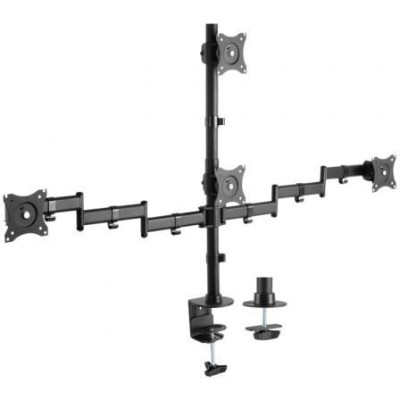 Soporte de Mesa para 4 Monitores y TV Aisens DT27TSR-379/ Giratorio/ Inclinable/ hasta 8kg | Soportes PC y Monitor