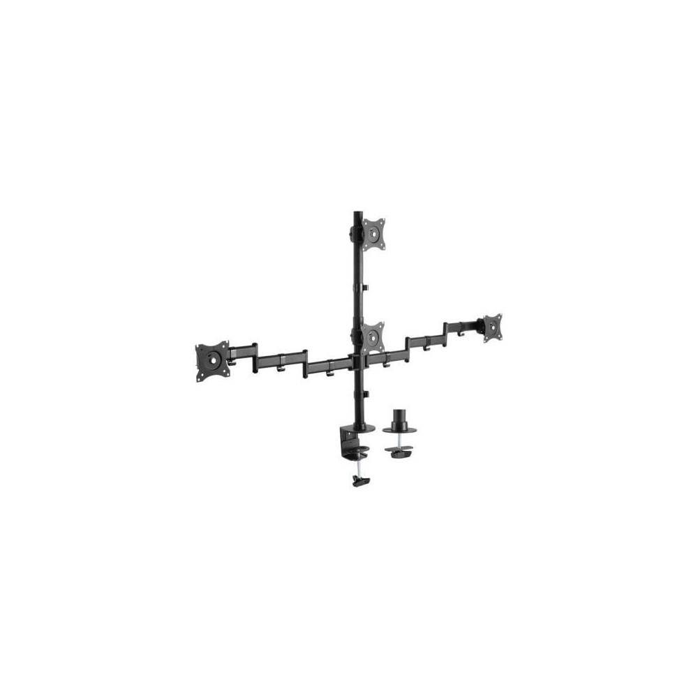 Soporte de Mesa para 4 Monitores y TV Aisens DT27TSR-379/ Giratorio/ Inclinable/ hasta 8kg | Soportes PC y Monitor