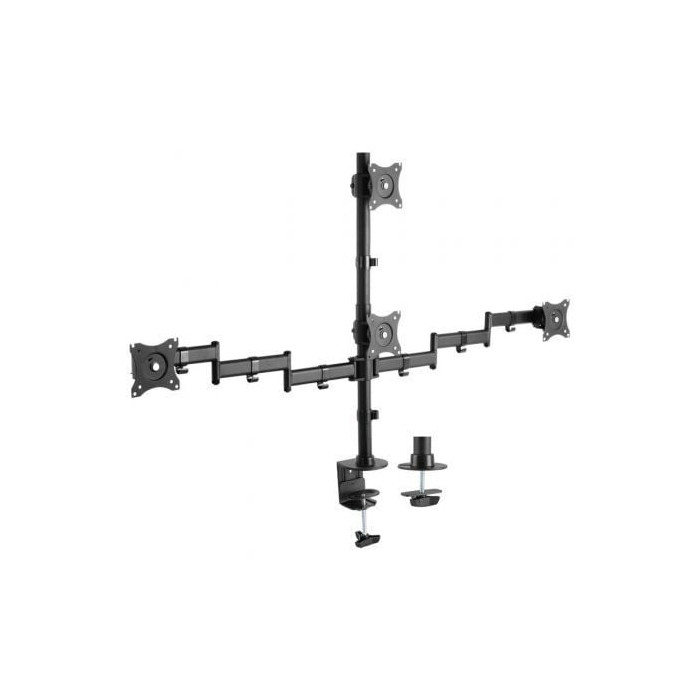 Soporte de Mesa para 4 Monitores y TV Aisens DT27TSR-379/ Giratorio/ Inclinable/ hasta 8kg | Soportes PC y Monitor