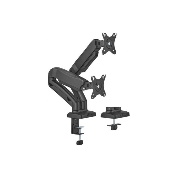 Soporte de Mesa con Contrapeso para 2 Monitores o TV Aisens DT32TSR-221/Giratorio/ Inclinable/ hasta 9kg | Soportes PC y Monitor