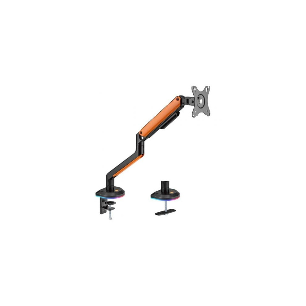 Soporte de Mesa Gaming con Contrapeso para Monitor y TV Aisens DT32TSR-249/ Giratorio/ Inclinable/ hasta 9kg/ con Iluminación RG
