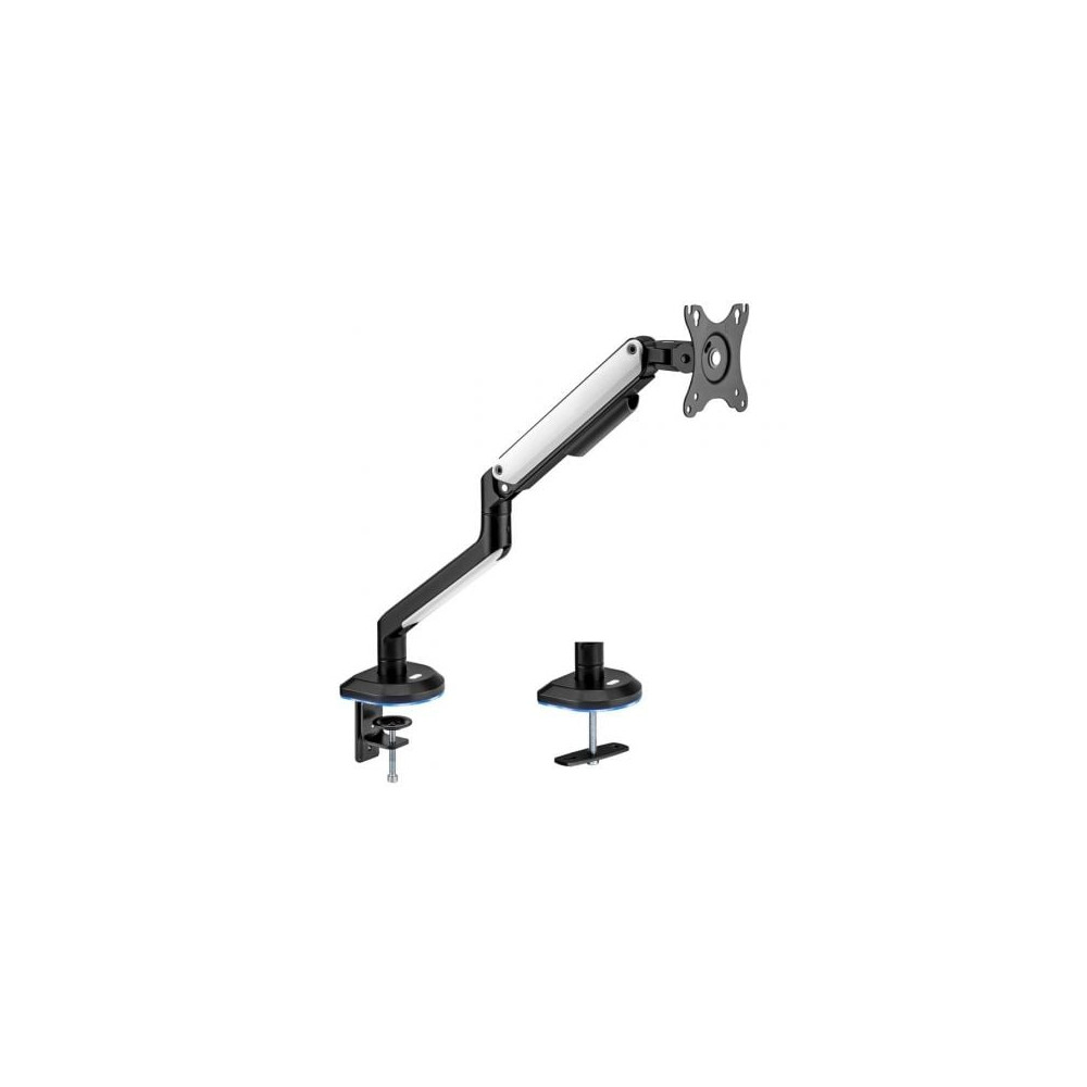 Soporte de Mesa Gaming con Contrapeso para Monitor Aisens DT32TSR-295/ Giratorio/ Inclinable/ hasta 9kg/ con Iluminación RGB | S