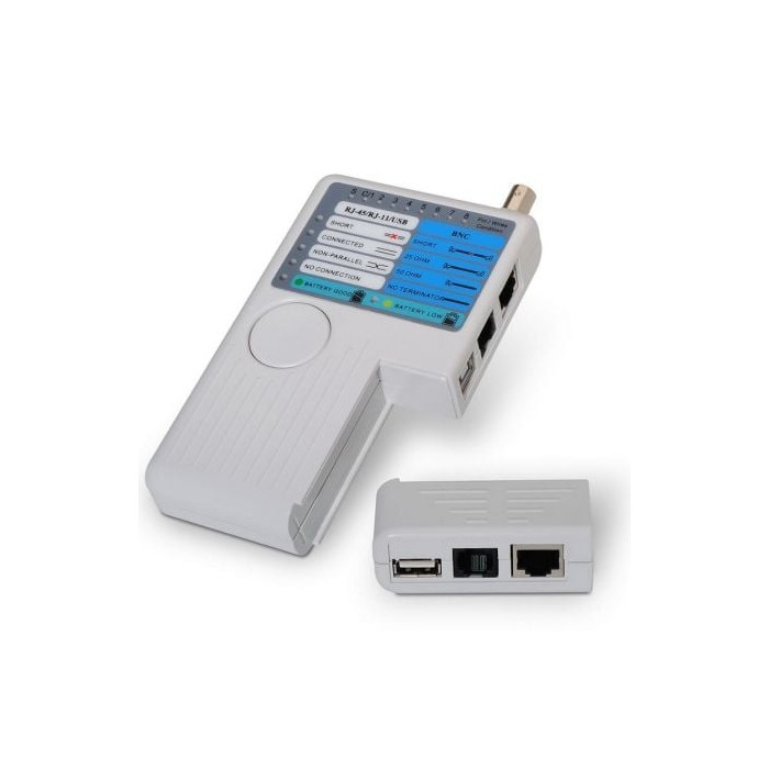 Tester Aisens A142-0313 para RJ11-RJ12-RJ45/ USB/ Coaxial | Herramientas y Limpieza