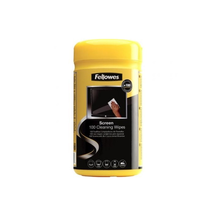 Dispensador de 100 Toallitas Fellowes 9183101 para Limpieza de Pantallas/ Pack de 6 Unidades | Herramientas y Limpieza