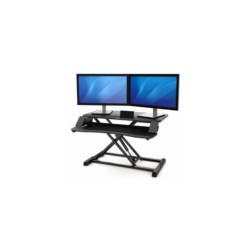 Soporte de Sobremesa Elevable Fellowes Sit-Stand Lotus Corsivo/ hasta 15kg/ Negro | Soportes PC y Monitor