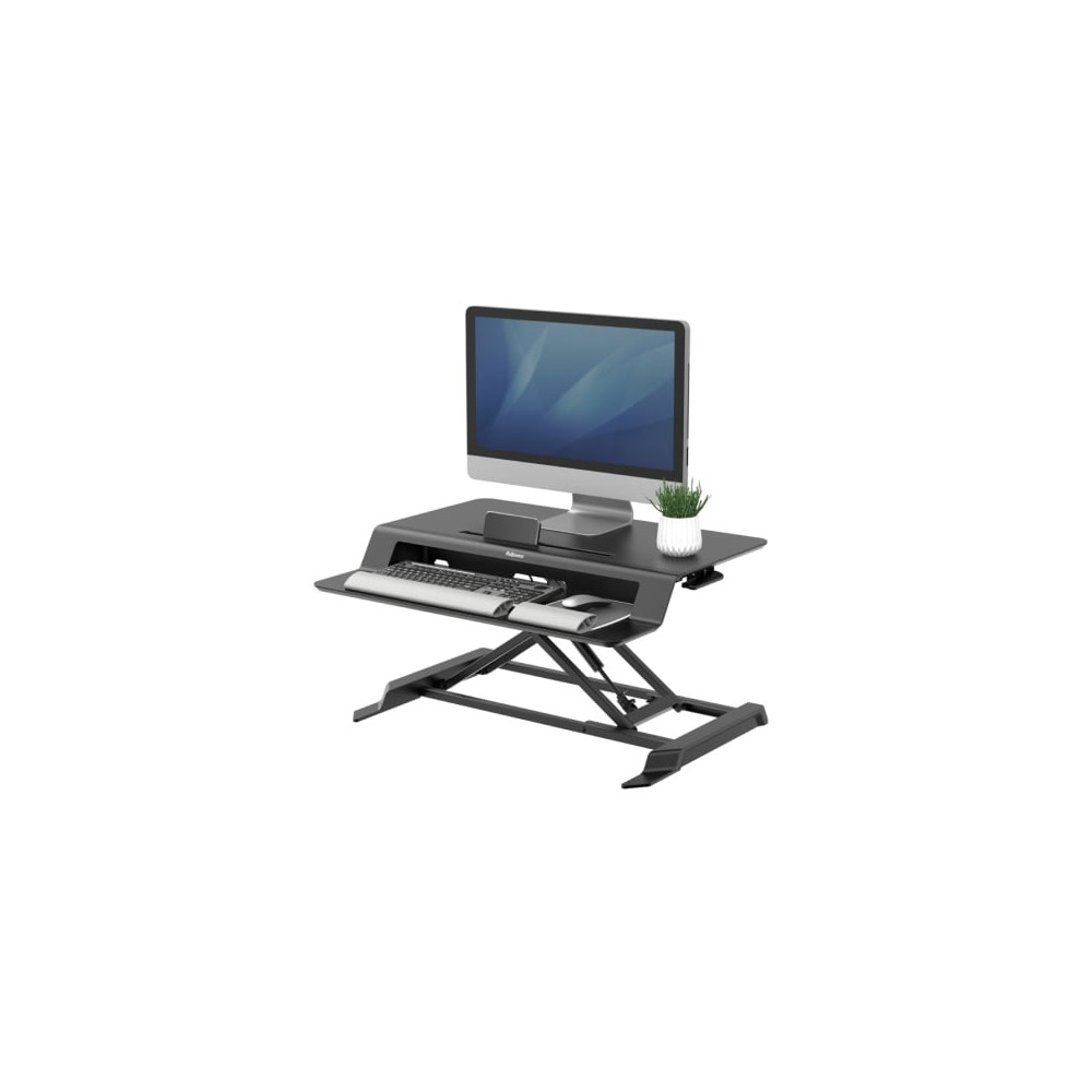 Soporte de Sobremesa Elevable Fellowes Sit-Stand Lotus LT/ hasta 17kg/ Negro | Soportes PC y Monitor