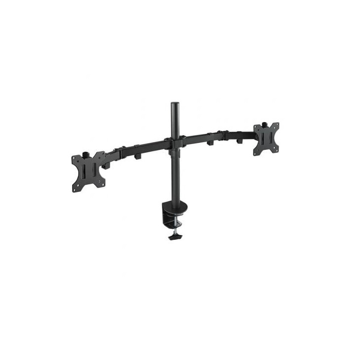 Soporte de Mesa para 2 Monitores TooQ DB1232TN-B/ Giratorio/ Inclinable/ hasta 8kg | Soportes PC y Monitor