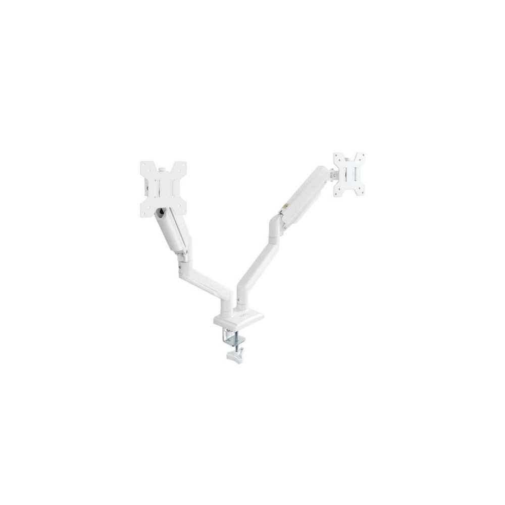 Soporte de Mesa para 2 Monitores TooQ DB1434TNR-W/ Giratorio/ Inclinable/ hasta 10kg | Soportes PC y Monitor