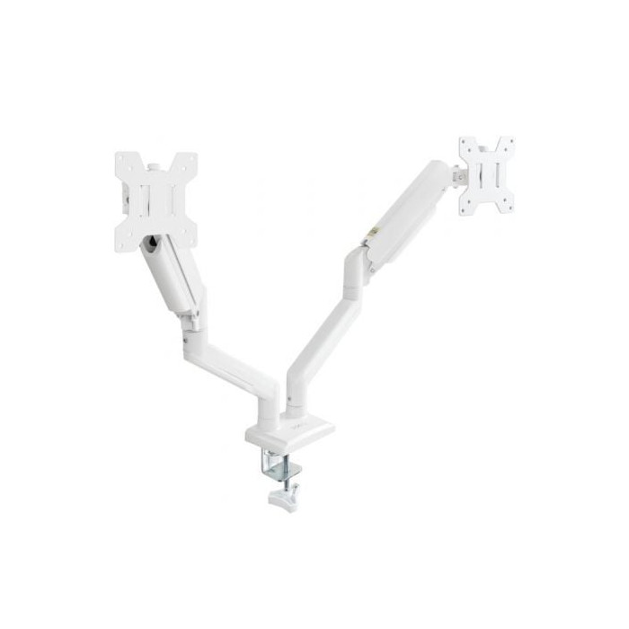 Soporte de Mesa para 2 Monitores TooQ DB1434TNR-W/ Giratorio/ Inclinable/ hasta 10kg | Soportes PC y Monitor
