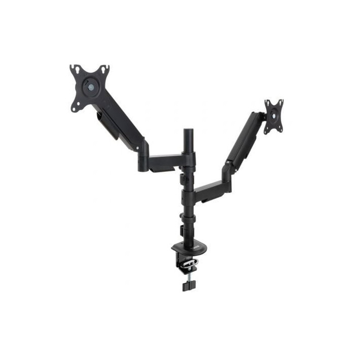 Soporte de Mesa para 2 Monitores TooQ DB1533TNR-B/ Giratorio/ Inclinable/ hasta 9kg | Soportes PC y Monitor