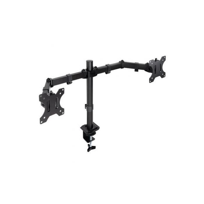 Soporte de Mesa para 2 Monitores TooQ DB1802TN-B/ Giratorio/ Inclinable/ hasta 8kg | Soportes PC y Monitor