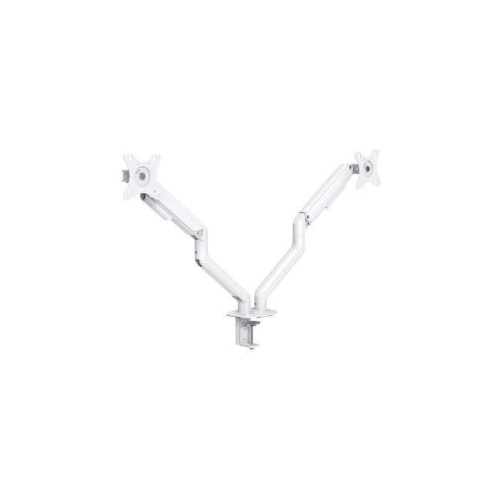 Soporte de Mesa para 2 Monitores TooQ DB4132TNR-W/ Giratorio/ Inclinable/ hasta 9kg | Soportes PC y Monitor