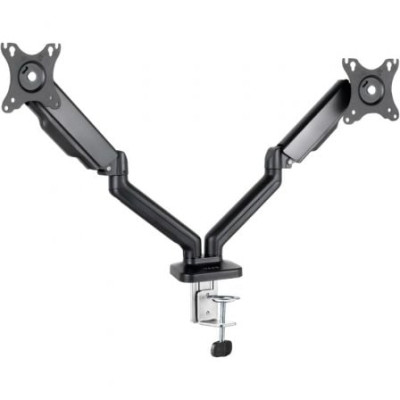 Soporte de Mesa para 2 Monitores TooQ DB5132TNR-B/ Giratorio/ Inclinable/ hasta 9kg | Soportes PC y Monitor