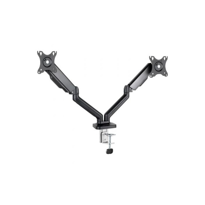 Soporte de Mesa para 2 Monitores TooQ DB5132TNR-B/ Giratorio/ Inclinable/ hasta 9kg | Soportes PC y Monitor