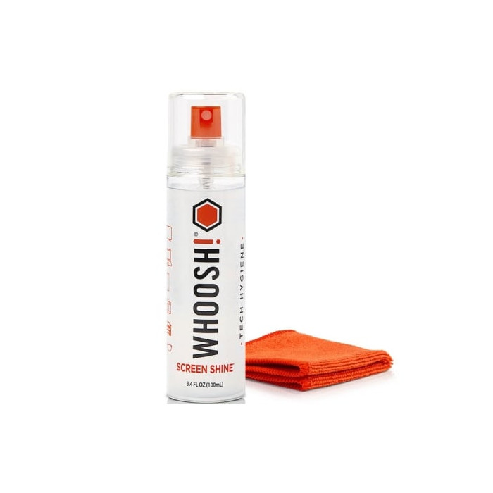 Kit Limpiador de Pantallas Whoosh Kit GO XL WSH003/ Spray 100ml + Paño Microfibra | Herramientas y Limpieza