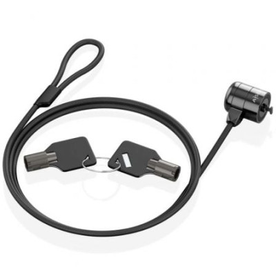Cable de Seguridad para Portátiles Aisens ASLK-D40K04-BK/ 1.5m | Cables de Seguridad