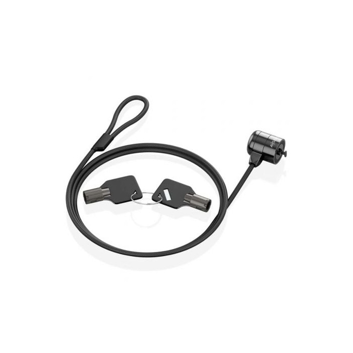 Cable de Seguridad para Portátiles Aisens ASLK-D40K04-BK/ 1.5m | Cables de Seguridad