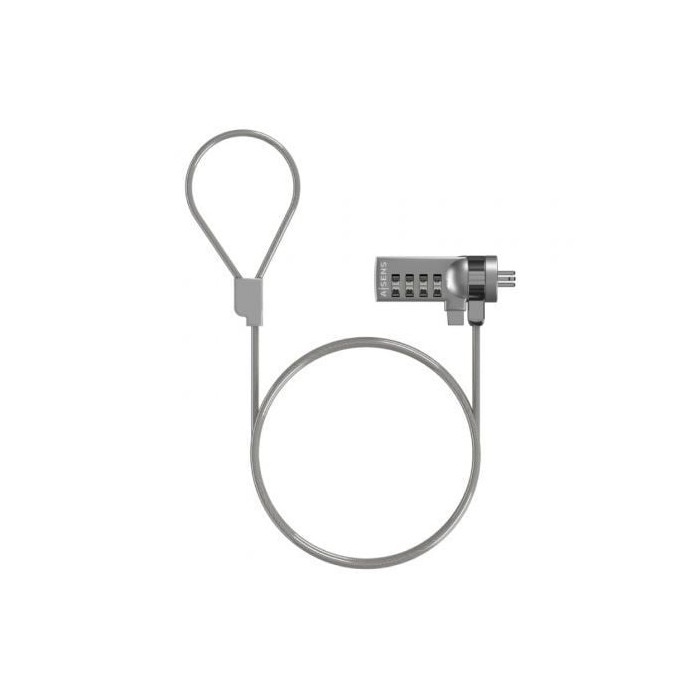 Cable de Seguridad para Portátiles Aisens ASLK-D40N01-SL/ 1.5m | Cables de Seguridad