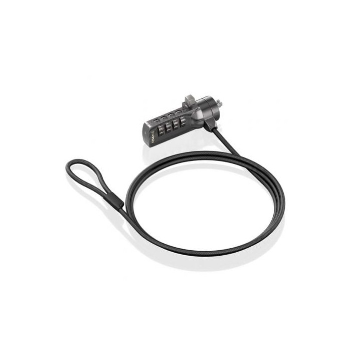 Cable de Seguridad para Portátiles Aisens ASLK-D40N03-BK/ 1.5m | Cables de Seguridad