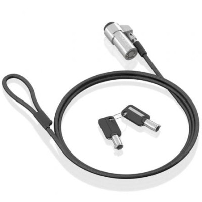 Cable de Seguridad Tipo NANO para Portátiles Aisens ASLK-D45K06-BK/ 1.5m | Cables de Seguridad