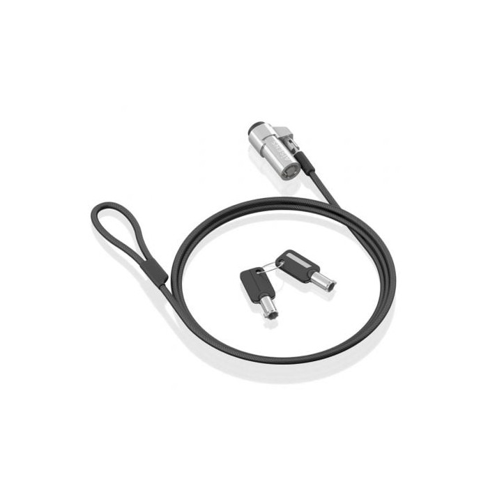 Cable de Seguridad Tipo NANO para Portátiles Aisens ASLK-D45K06-BK/ 1.5m | Cables de Seguridad