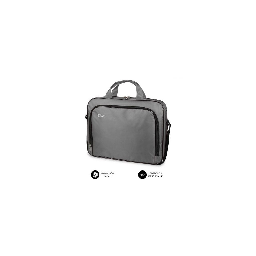 Maletín Subblim Oxford para Portátiles hasta 14'/ Gris | Maletines y Fundas