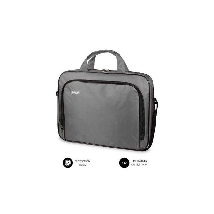 Maletín Subblim Oxford para Portátiles hasta 14'/ Gris | Maletines y Fundas