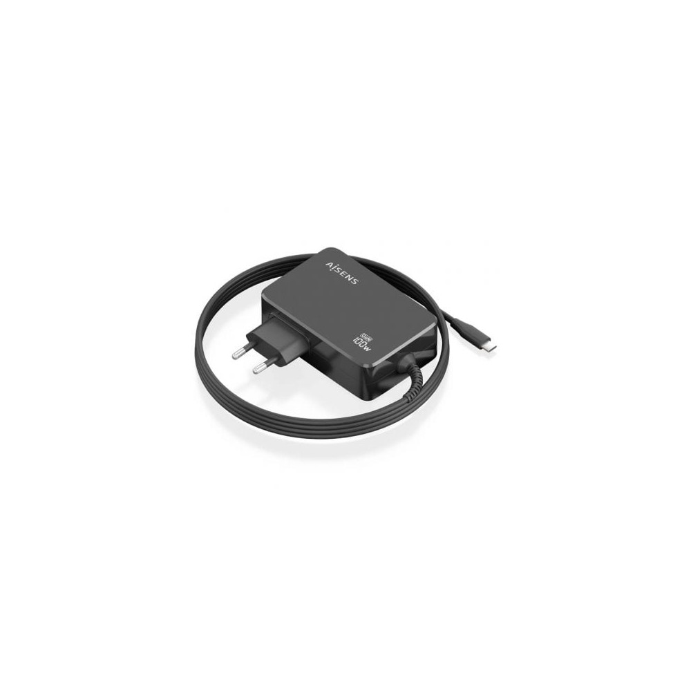 Cargador de Portátil GaN Aisens ASCH-1PD100WL50-BK USB Tipo-C/ 100W/ Automático/ Voltaje 5-20V | Cargadores