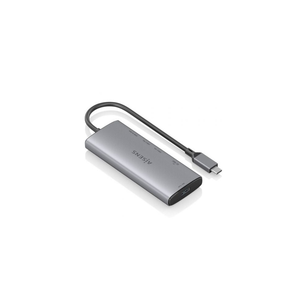 Docking USB Tipo-C Aisens ASUC-6P029-GR/ 1xHDMI 4K/ 1xUSB/ 2xUSB Tipo-C/ 1xLector de Tarjetas/ Gris | Docks