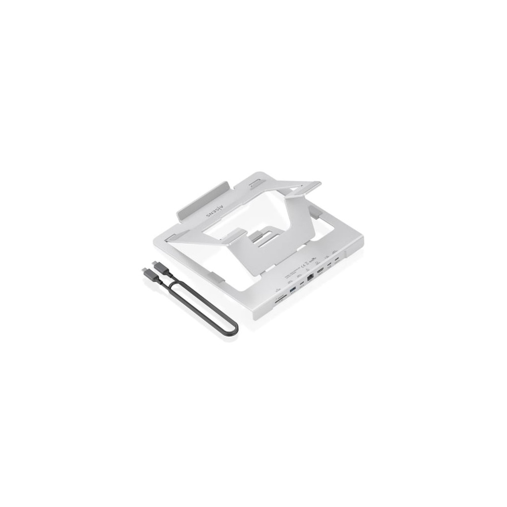 Soporte de Sobremesa - Docking USB Tipo-C Aisens ASUC-7P045-GR/ 1xUSB/ 1xUSB Tipo-C/ 1xHDMI/ 1xRJ45/ 1xLector de Tarjetas/ 1xUSB