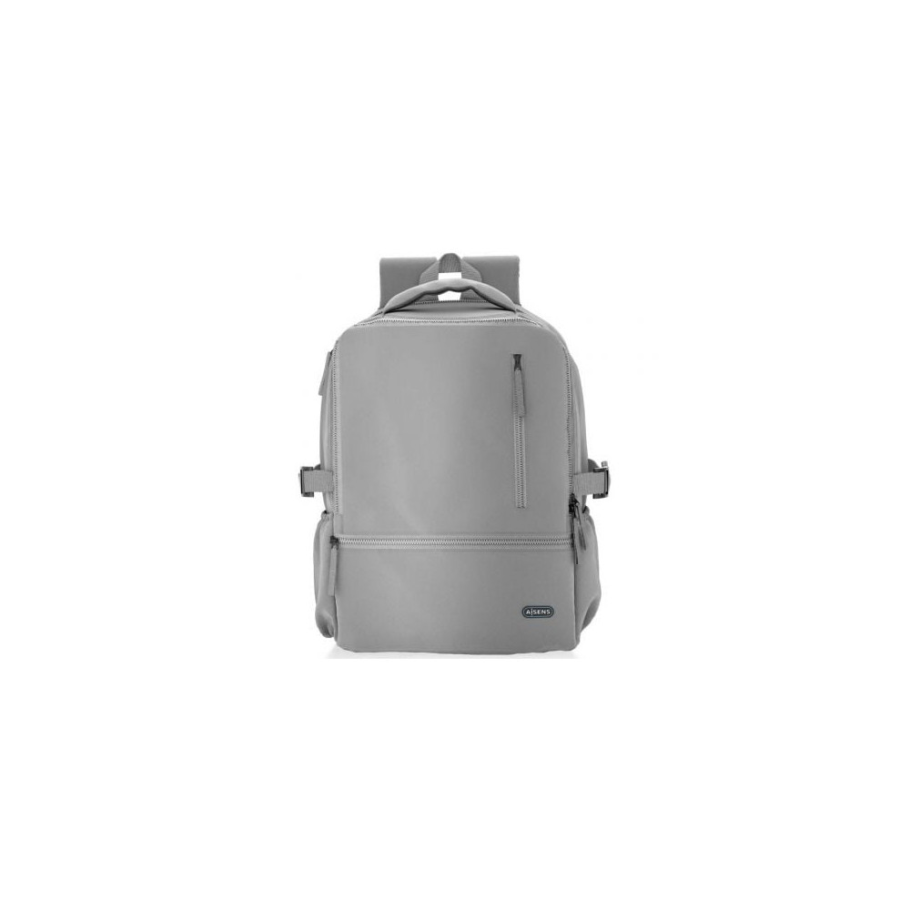 Mochila Aisens ASBG-BP087-GR para Portátiles hasta 15.6'/ Impermeable/ Gris | Mochilas