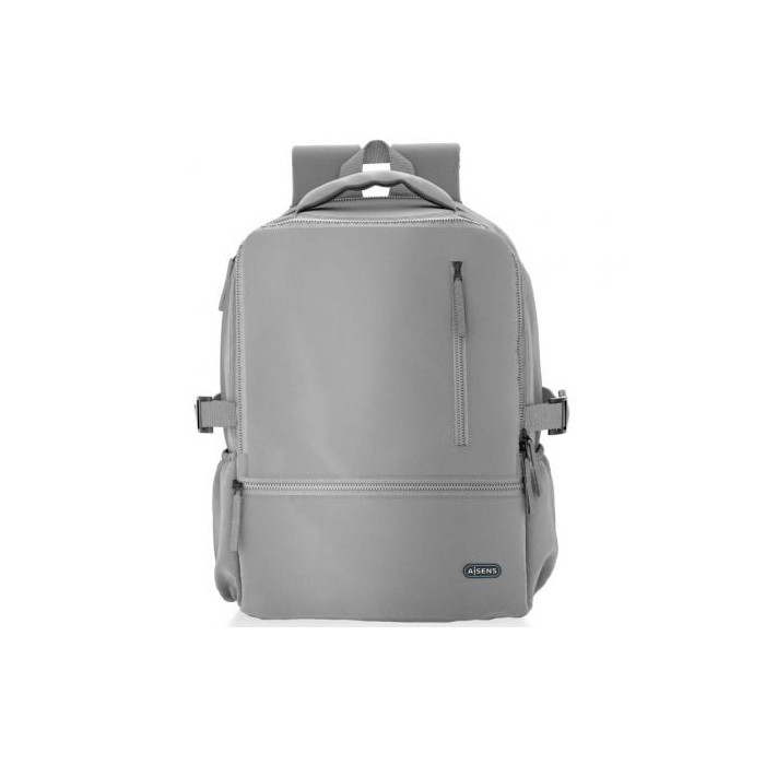 Mochila Aisens ASBG-BP087-GR para Portátiles hasta 15.6'/ Impermeable/ Gris | Mochilas
