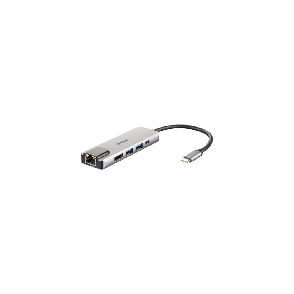 Docking USB Tipo-C D-Link DUB-M520/ 2xUSB/ 1xUSB Tipo-C/ 1xHDMI 4K/ 1xRJ45/ 1xThunderbolt/ Gris | Docks