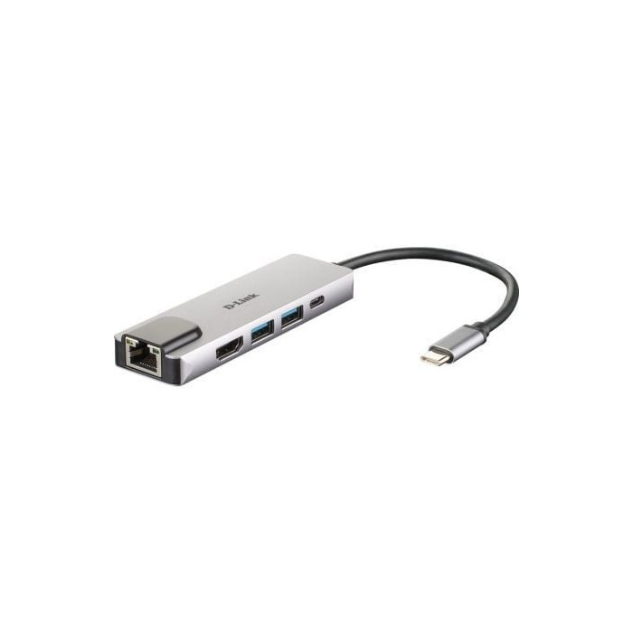 Docking USB Tipo-C D-Link DUB-M520/ 2xUSB/ 1xUSB Tipo-C/ 1xHDMI 4K/ 1xRJ45/ 1xThunderbolt/ Gris | Docks