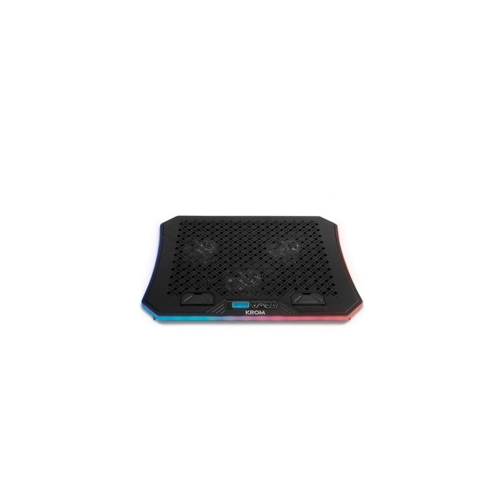Soporte Refrigerante Krom Kooler para Portátiles hasta 19'/ Iluminación LED | Bases Refrigeradoras