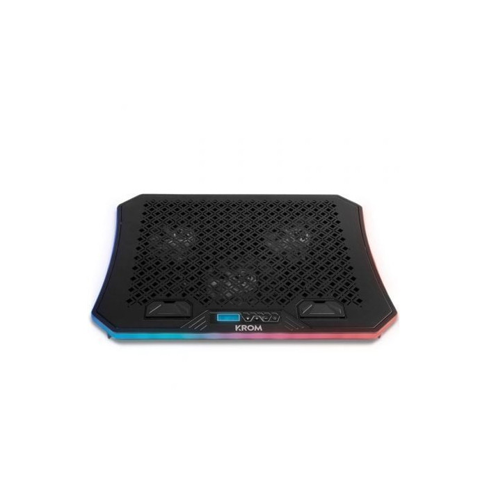 Soporte Refrigerante Krom Kooler para Portátiles hasta 19'/ Iluminación LED | Bases Refrigeradoras