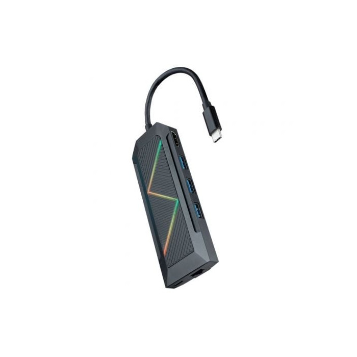 Docking USB Tipo-C Nanocable 10.16.0801/ 3xUSB/ 1xUSB Tipo-C PD/ 1xHDMI/ 1xRJ45/ 1xLector Tarjetas SD TF | Docks