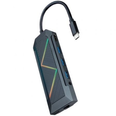 Docking USB Tipo-C Nanocable 10.16.0901/ 3xUSB/ 1xUSB Tipo-C PD/ 1xHDMI/ 1xRJ45/ 1xLector Tarjetas SD TF/ Audio | Docks