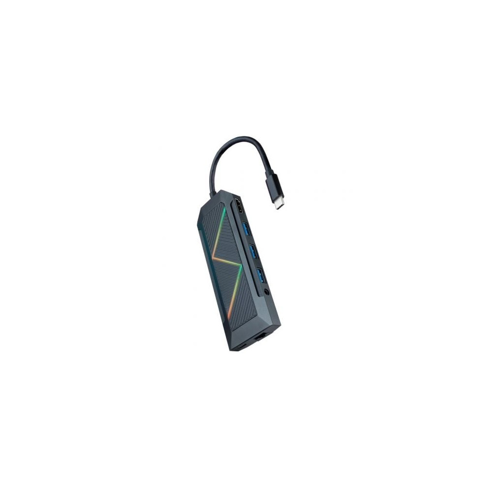 Docking USB Tipo-C Nanocable 10.16.0901/ 3xUSB/ 1xUSB Tipo-C PD/ 1xHDMI/ 1xRJ45/ 1xLector Tarjetas SD TF/ Audio | Docks