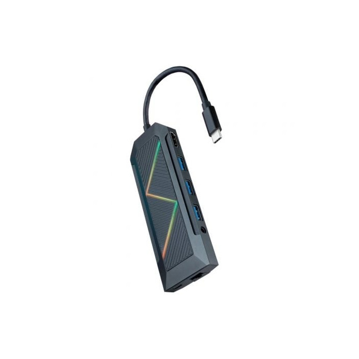 Docking USB Tipo-C Nanocable 10.16.0901/ 3xUSB/ 1xUSB Tipo-C PD/ 1xHDMI/ 1xRJ45/ 1xLector Tarjetas SD TF/ Audio | Docks