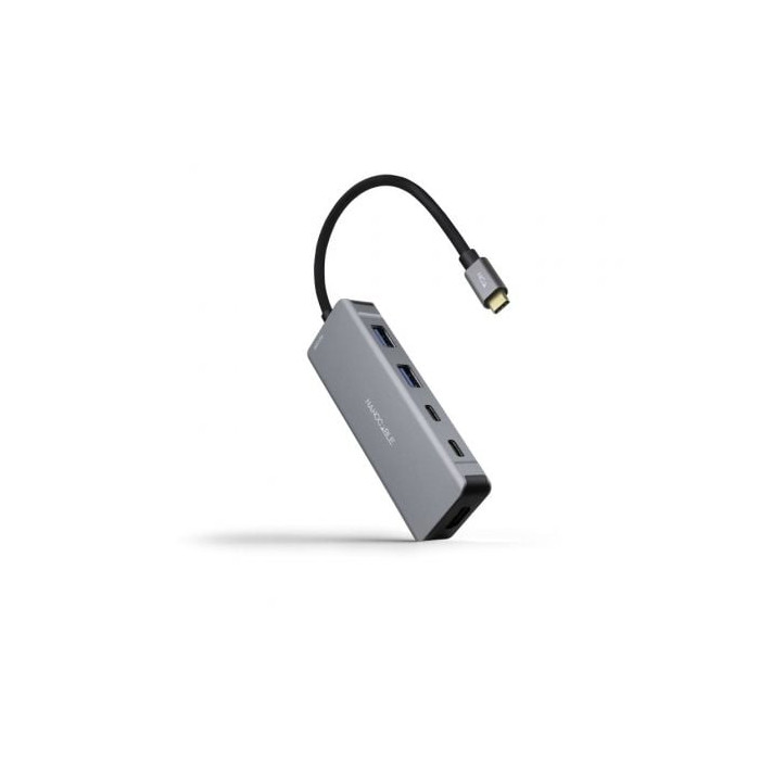 Docking Tipo-C Nanocable 10.16.1006/ 2xUSB/ 1xHDMI 4K/ 2xUSB Tipo-C/ 1xUSB Tipo-C PD/ Gris | Docks