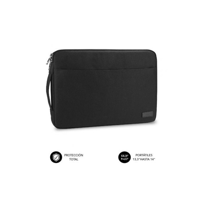 Funda Subblim Urban Laptop Sleeve para Portátiles hasta 14'/ Negra | Maletines y Fundas