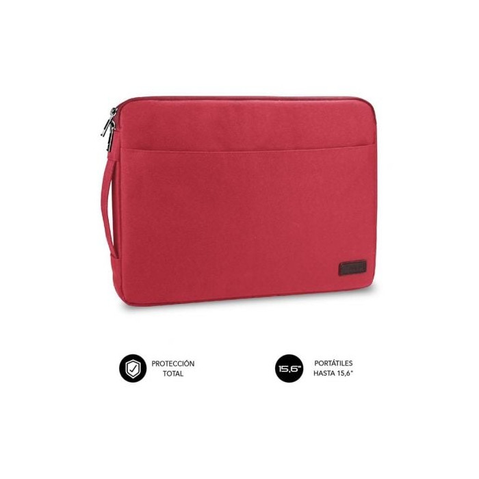 Funda Subblim Urban Laptop Sleeve para Portátiles hasta 15.6'/ Roja | Maletines y Fundas