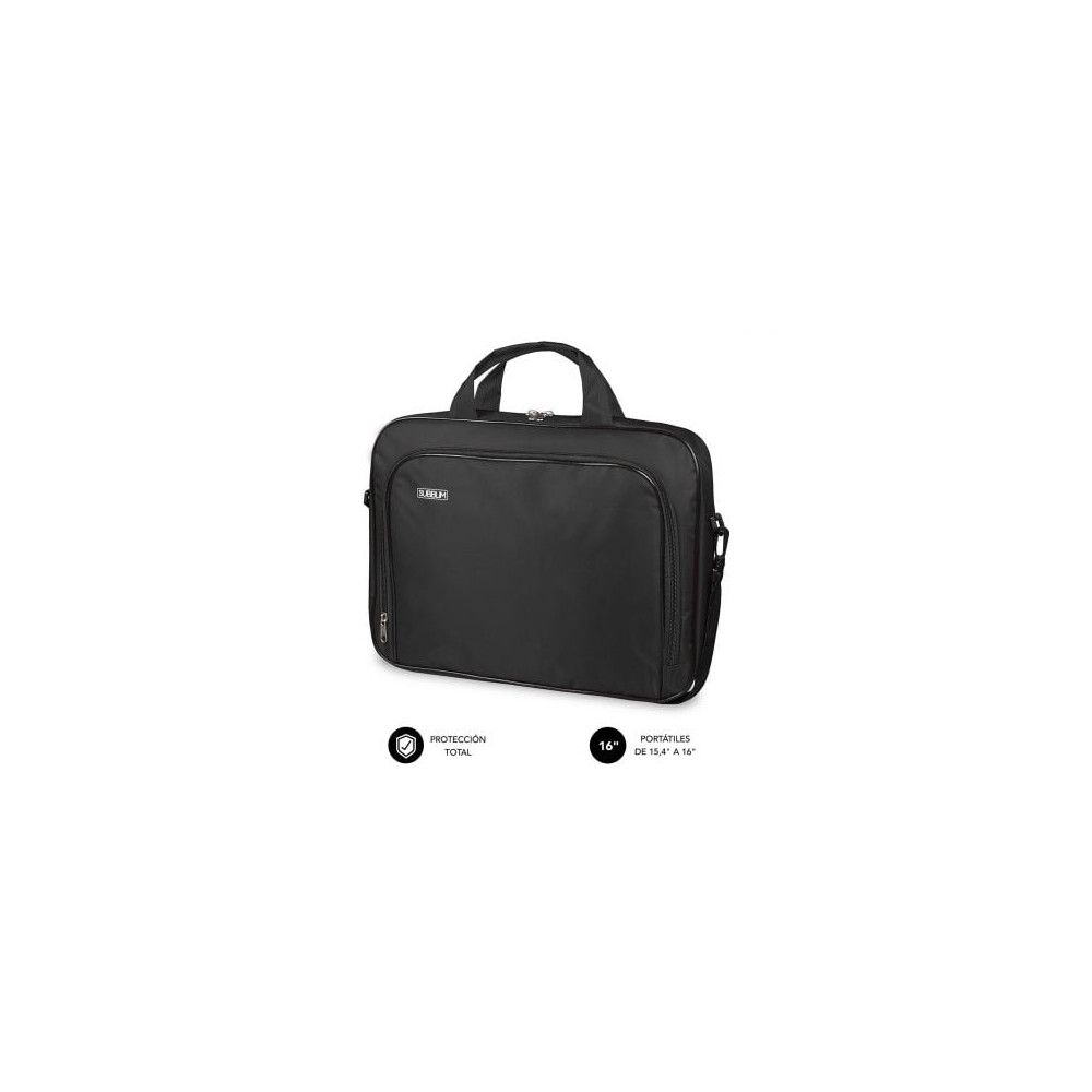 Maletín Subblim Oxford para Portátiles hasta 16'/ Negro | Maletines y Fundas