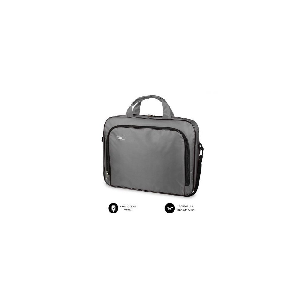Maletín Subblim Oxford para Portátiles hasta 16'/ Gris | Maletines y Fundas
