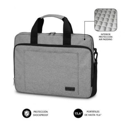 Maletín Subblim Air Padding Laptop Bag para Portátiles hasta 15.6'/ Cinta para Trolley/ Gris | Maletines y Fundas