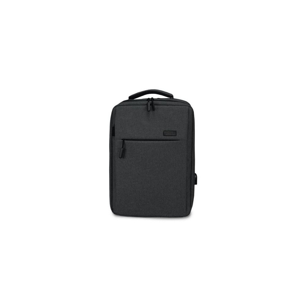Mochila Subblim Traveller Airpadding Backpack para Portátiles hasta 15.6'/ Puerto USB/ Gris | Mochilas