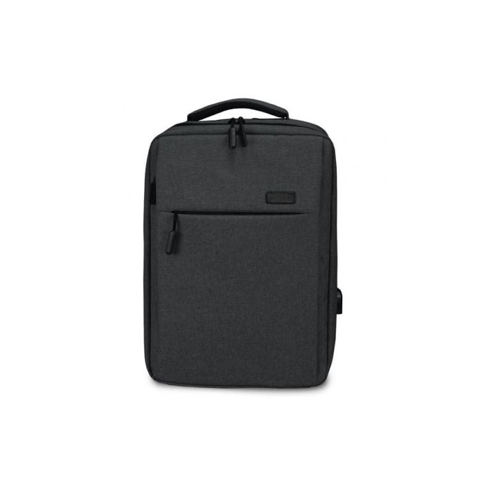Mochila Subblim Traveller Airpadding Backpack para Portátiles hasta 15.6'/ Puerto USB/ Gris | Mochilas