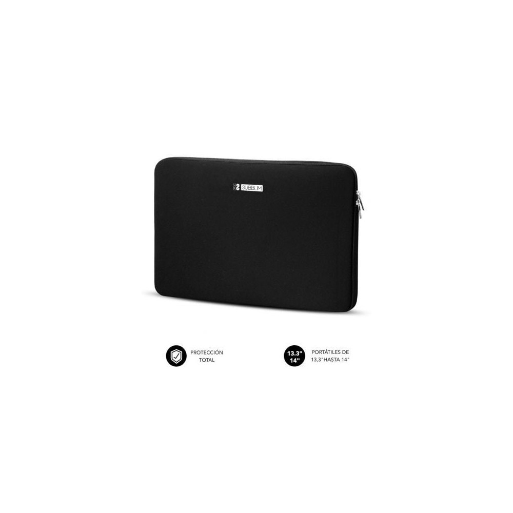 Funda Subblim Business Laptop Sleeve Neoprene para Portátiles 13.3'-14'/ Negra | Maletines y Fundas