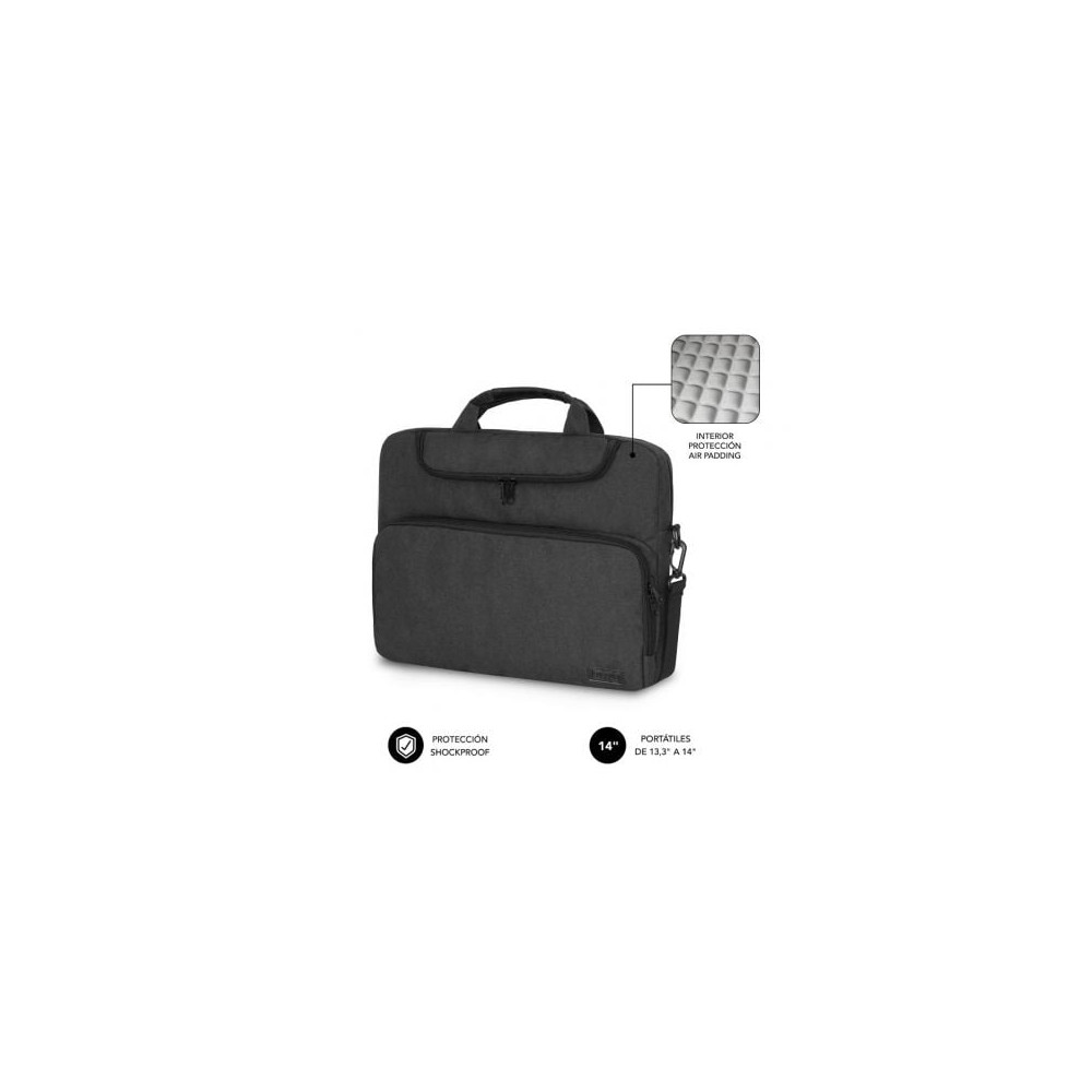 Maletín Subblim Air Padding para Portátiles hasta 14'/ Gris Oscuro | Maletines y Fundas